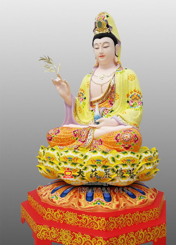 觀(guān)世音菩薩彩繪側面佛像